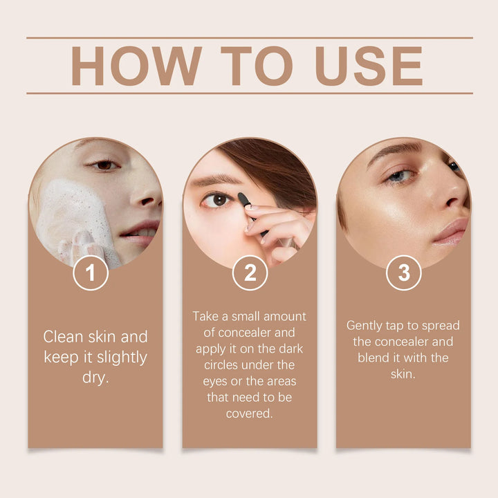 Hydrating Concealer – Long Lasting, Brightening & Flawless Coverage for Dark Circles, Acne & Pores